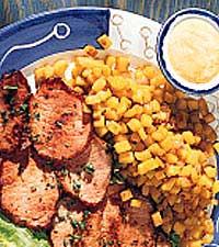 Kotletter med äppelpotatispytt