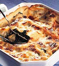 Spenatlasagne med kassler