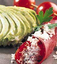 Rökt rensteksrulle med avokado