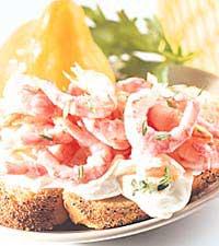 Fjädrande räkmacka