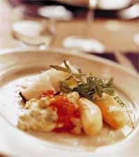 Rimmad halstrad torsk med mandelpotatis