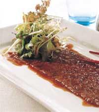 Carpaccio med sojadressing