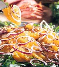 Apelsinsallad med solrosfrön