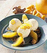 Apelsin- och ingefärsparfait