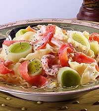 Laxcarpaccio med pasta