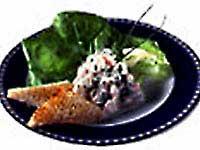 Räkfyllning på salladsbädd