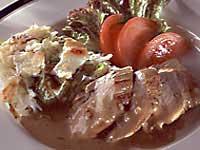 Helstekt oxfilé med konjakssås