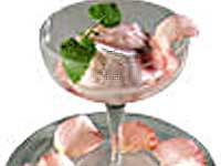 Sorbet på rosenblad