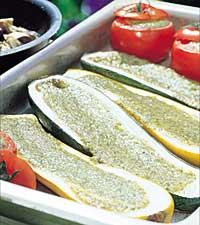 Gratinerad squash med svamp