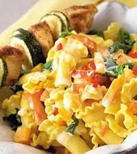 Pastasallad med chilidressing