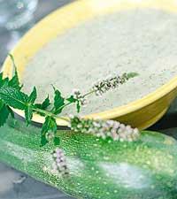 Zucchinipuré med mynta