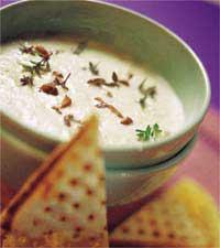 Kantarellcappuccino med quesadillas