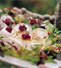 Gratinerad chèvreost med chutney