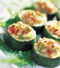 Fyllda zucchiniskivor