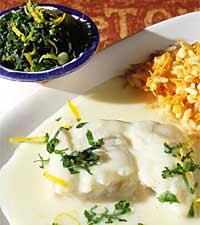 Fisk i citronsås med strössel