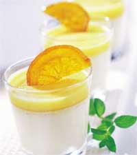 Panna cotta med apelsinsås