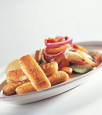 Fiskpinnar till gurka och chili