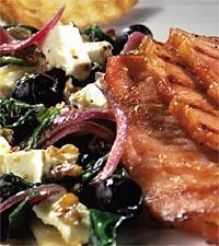 Grillad kassler med spenat