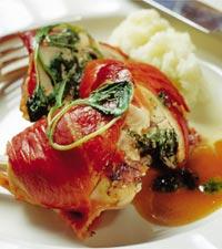 Rucola- och ostfyllt kycklinglår