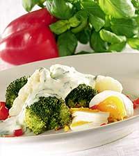 Broccoli med basilikasås