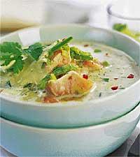 Asiatisk fisksoppa med wasabimajonnäs