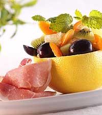 Fylld grapefrukt eller melon