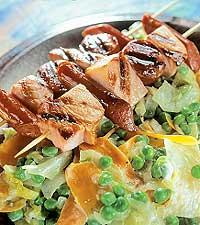 Ärter med morötter och lök