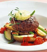 Mandelpotatis med grönsaksragu