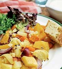 Honungsglaserade rotfrukter