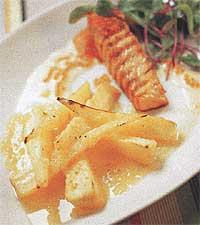 Gratinerad palsternacka med lax