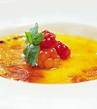 Crème brulée med hjortron