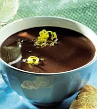 Svartsoppa med konjak