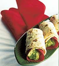Guacamole till rensteksrulle