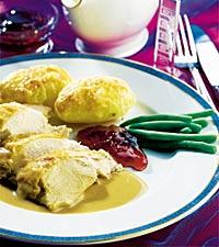 Kalkon med hasselbackspotatis