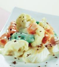 Kryddpepparfisk med grönsaker