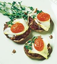 Chèvrechampinjoner med dragon