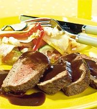 Lammytterfilé med rödvinssås