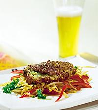 Biff med parmesan och vitlök