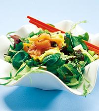 Varm sallad med lax