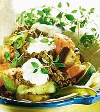 Tortillarulle med ratatouille