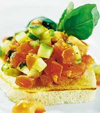 Rostat bröd med tomatpytt