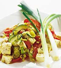 Blandat vegetariskt med tofu