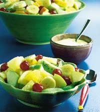 Fruktsallad på frukt du gillar