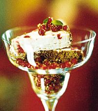 Lingonparfait spetsad med gin