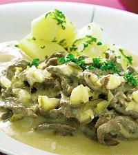 Biffgryta med senap & saltgurka