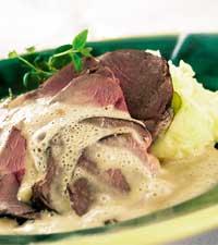 Renstek med äppelsalsa