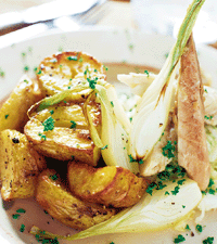 Sallad med rökt makrill