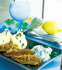 Citronströmming med tsatsiki