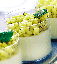 Pannacotta med äpple