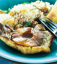 Stekt kotlett med ananas